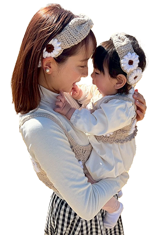 親子おそろいビスチェとハンドバンド